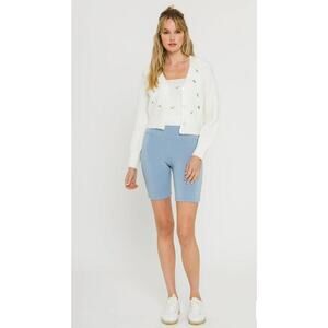 Grey Lab Blue Bike Short, Size Large